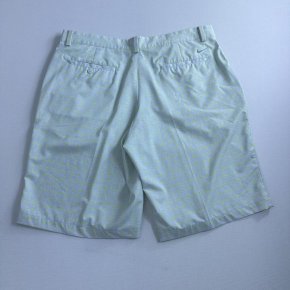 Nike Golf Tour Performance‎ Dri-Fit Shorts Green Gray Plaid Size 38 x 11” Active - Picture 2 of 6
